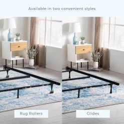 Adjustable Metal Bed Frame with Center Support Rug Rollers by Brookside -Cheap sumyeg Store rug rollers brookside adjustable beds bs5033bf a0 1000