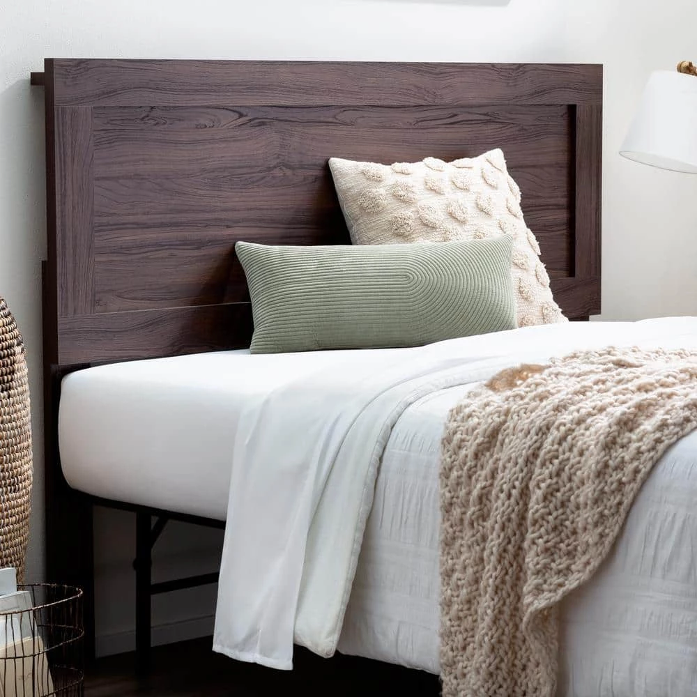 Leah Rustic Mahogany Queen Classic Wood Headboard by Brookside 3 Leah Rustic Mahogany Queen Classic Wood Headboard by Brookside