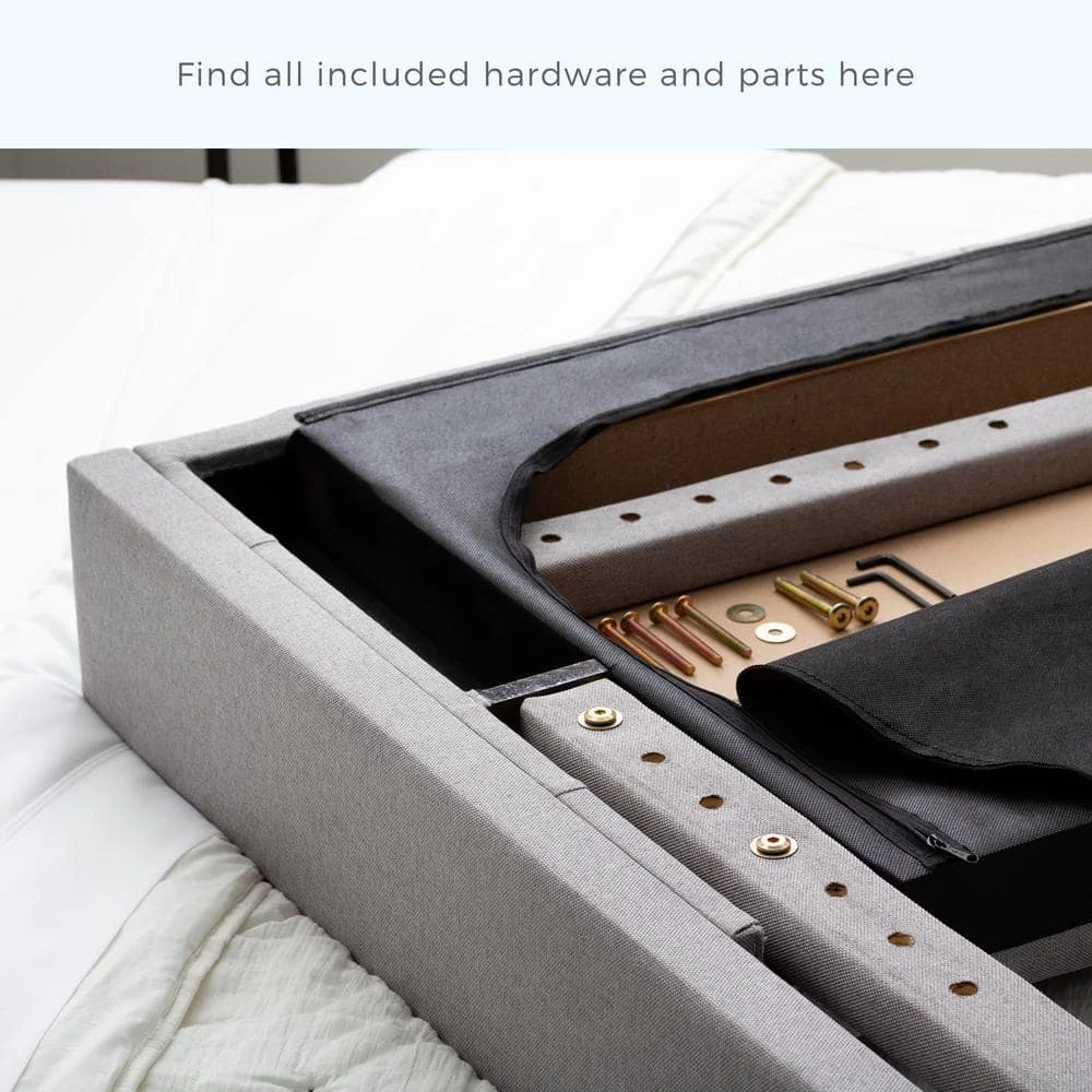 Bella Low Profile Stone Queen Wingback Headboard by Brookside 8 Bella Low Profile Stone Queen Wingback Headboard by Brookside - Image 6