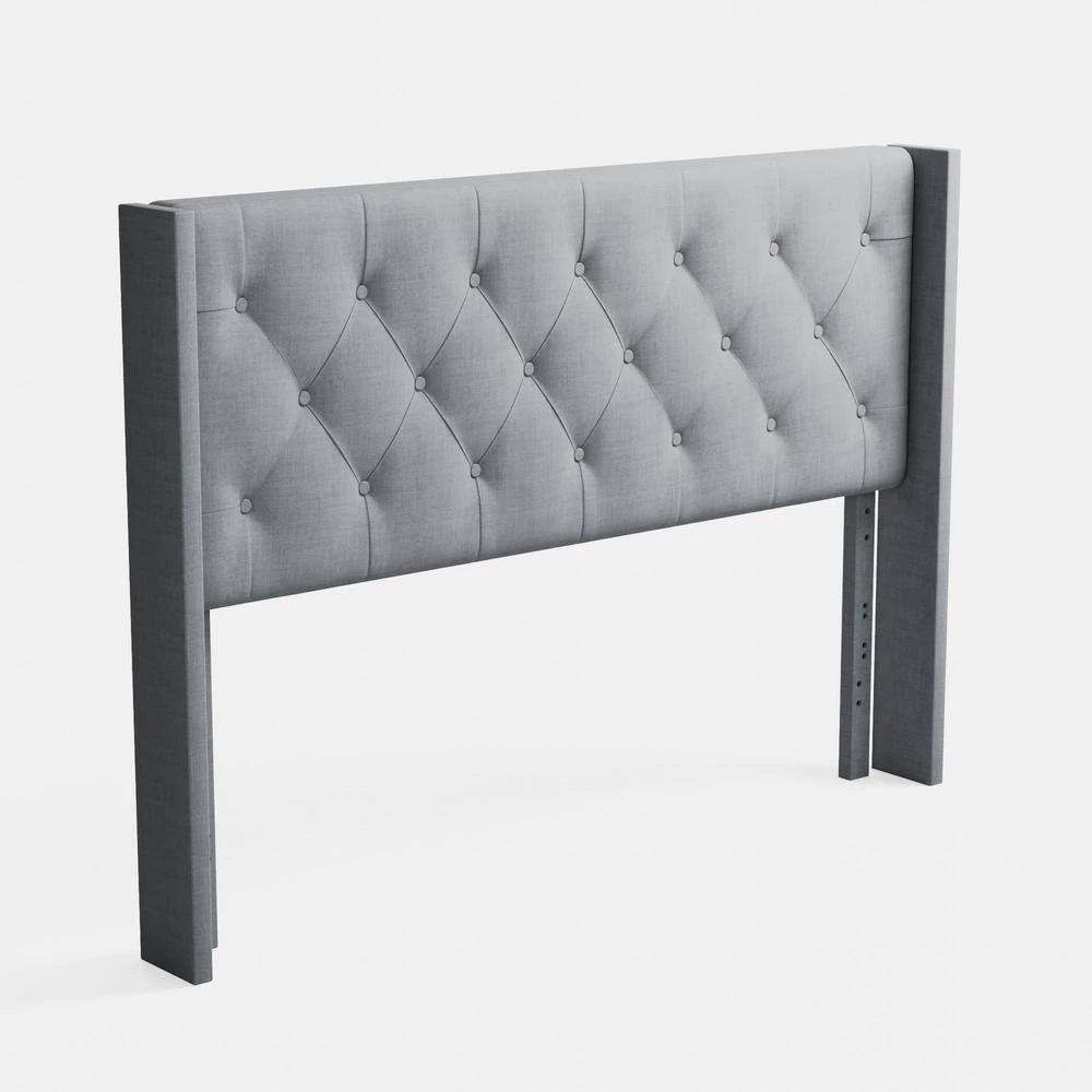 Bella Low Profile Stone Queen Wingback Headboard by Brookside 4 Bella Low Profile Stone Queen Wingback Headboard by Brookside - Image 2