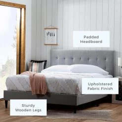 Tara Gray Stone Queen Square Tufted Upholstered Platform Bed by Brookside 14 Tara Gray Stone Queen Square Tufted Upholstered Platform Bed by Brookside -Cheap sumyeg Store stone brookside platform beds bs0005ubdqqst a0 1000