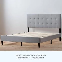 Tara Gray Stone Queen Square Tufted Upholstered Platform Bed by Brookside 20 Tara Gray Stone Queen Square Tufted Upholstered Platform Bed by Brookside -Cheap sumyeg Store stone brookside platform beds bs0005ubdqqst d4 1000