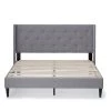 Isabelle Upholstered Stone Queen Wingback Diamond Tufted Platform Bed by Brookside 2 Isabelle Upholstered Stone Queen Wingback Diamond Tufted Platform Bed by Brookside -Cheap sumyeg Store stone brookside platform beds bs0007ubdqqst 64 1000