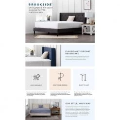 Isabelle Upholstered Stone Queen Wingback Diamond Tufted Platform Bed by Brookside -Cheap sumyeg Store stone brookside platform beds bs0007ubdqqst 66 1000