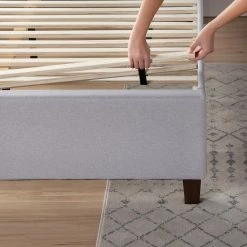 Ava Stone California King Upholstered Platform Bed with Slats by Brookside 17 Ava Stone California King Upholstered Platform Bed with Slats by Brookside -Cheap sumyeg Store stone brookside platform beds bsckstuppl 1f 1000