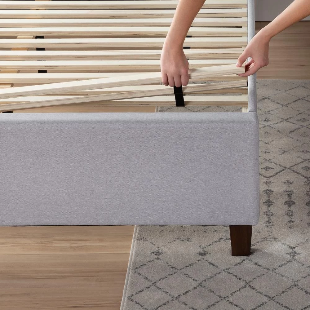 Ava Stone California King Upholstered Platform Bed with Slats by Brookside 8 Ava Stone California King Upholstered Platform Bed with Slats by Brookside - Image 6