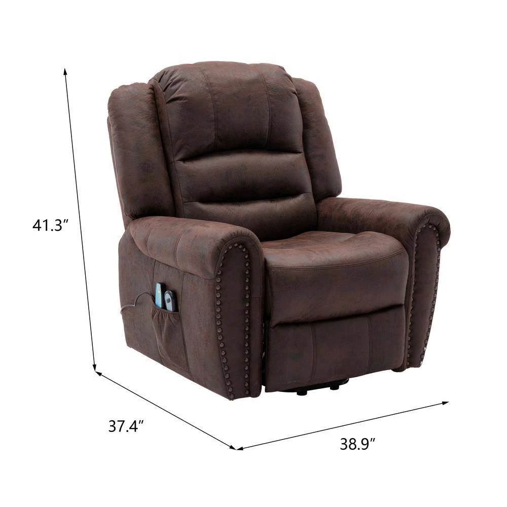 36.4 in. Tan Reclining Heated Massage Chair with Round Arms by sumyeg 10 36.4 in. Tan Reclining Heated Massage Chair with Round Arms by sumyeg - Image 8