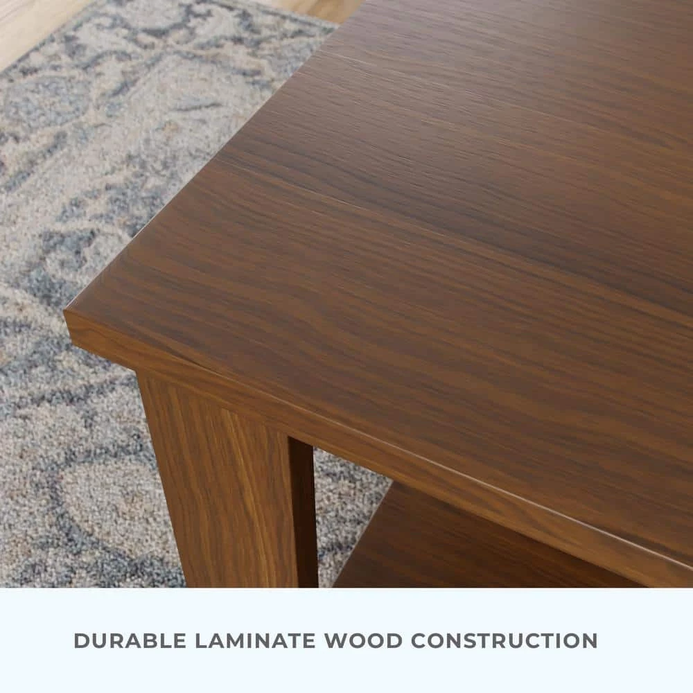 Elise 39.38 in. Walnut Classic Wood Rectangle with Laminate Top Coffee Table by Brookside 9 Elise 39.38 in. Walnut Classic Wood Rectangle with Laminate Top Coffee Table by Brookside - Image 7