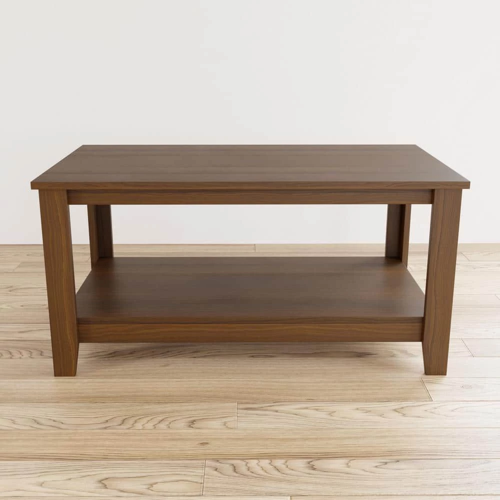 Elise 39.38 in. Walnut Classic Wood Rectangle with Laminate Top Coffee Table by Brookside 13 Elise 39.38 in. Walnut Classic Wood Rectangle with Laminate Top Coffee Table by Brookside - Image 11