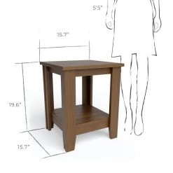 Elise 15.75 in. Walnut Classic Wood with Laminate Top End Table by Brookside -Cheap sumyeg Store walnut brookside end side tables bs0003ent16wn c3 1000