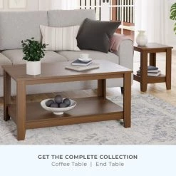 Elise 15.75 in. Walnut Classic Wood with Laminate Top End Table by Brookside -Cheap sumyeg Store walnut brookside end side tables bs0003ent16wn fa 1000