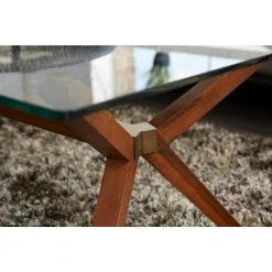 Marta 51 in. Walnut Mid-Century Style Rectangle Solid Wood Coffee Table with Glass Top by Nyhus 15 Marta 51 in. Walnut Mid-Century Style Rectangle Solid Wood Coffee Table with Glass Top by Nyhus -Cheap sumyeg Store walnut nyhus coffee tables hd 38132620 31 1000