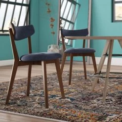 Afton Mid-Century Walnut KD Dining Chair with Fabric Seat (Set of 2) by Nyhus 7 Afton Mid-Century Walnut KD Dining Chair with Fabric Seat (Set of 2) by Nyhus -Cheap sumyeg Store walnut nyhus dining chairs hd 43893230 76 1000