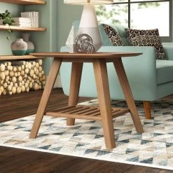 Afton 24in Mid-Century Style Solid Wood Walnut Lamp Table/End Table with Shelf Storage by Nyhus 9 Afton 24in Mid-Century Style Solid Wood Walnut Lamp Table/End Table with Shelf Storage by Nyhus -Cheap sumyeg Store walnut nyhus end side tables hd 42333230 31 1000