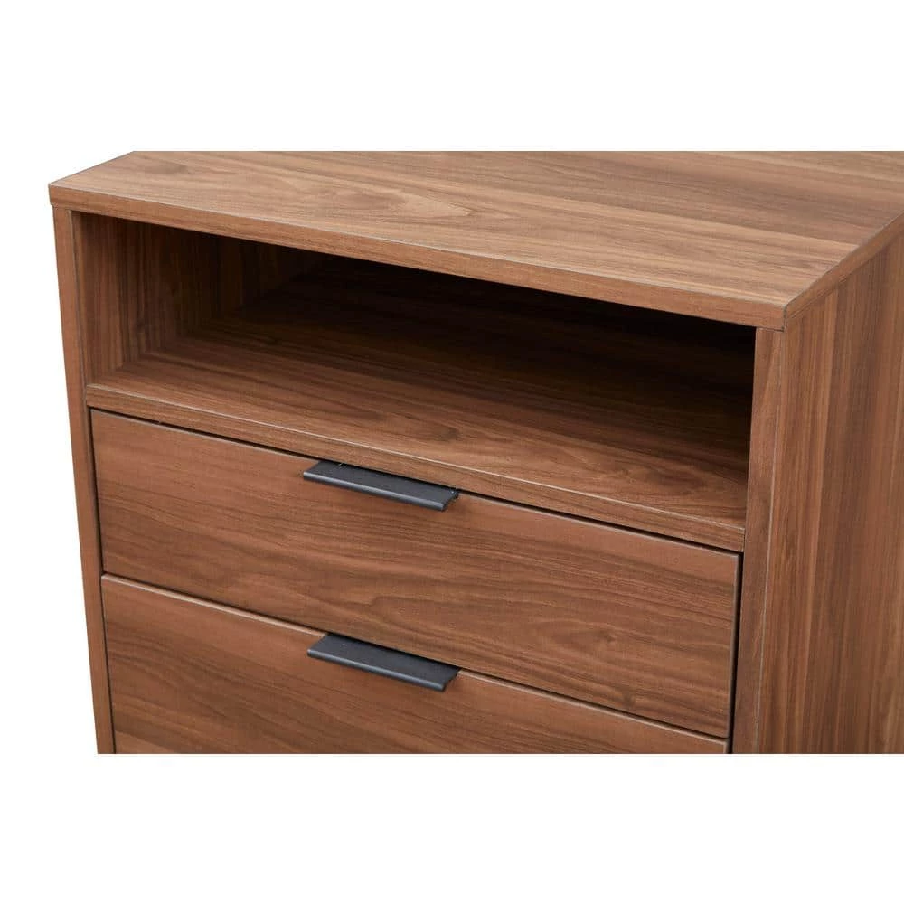 Walnut High Pedestal 2-Drawer File Cabinet (20 in. W x 22 in. D x 31 in. H) by Nyhus 4 Walnut High Pedestal 2-Drawer File Cabinet (20 in. W x 22 in. D x 31 in. H) by Nyhus - Image 2