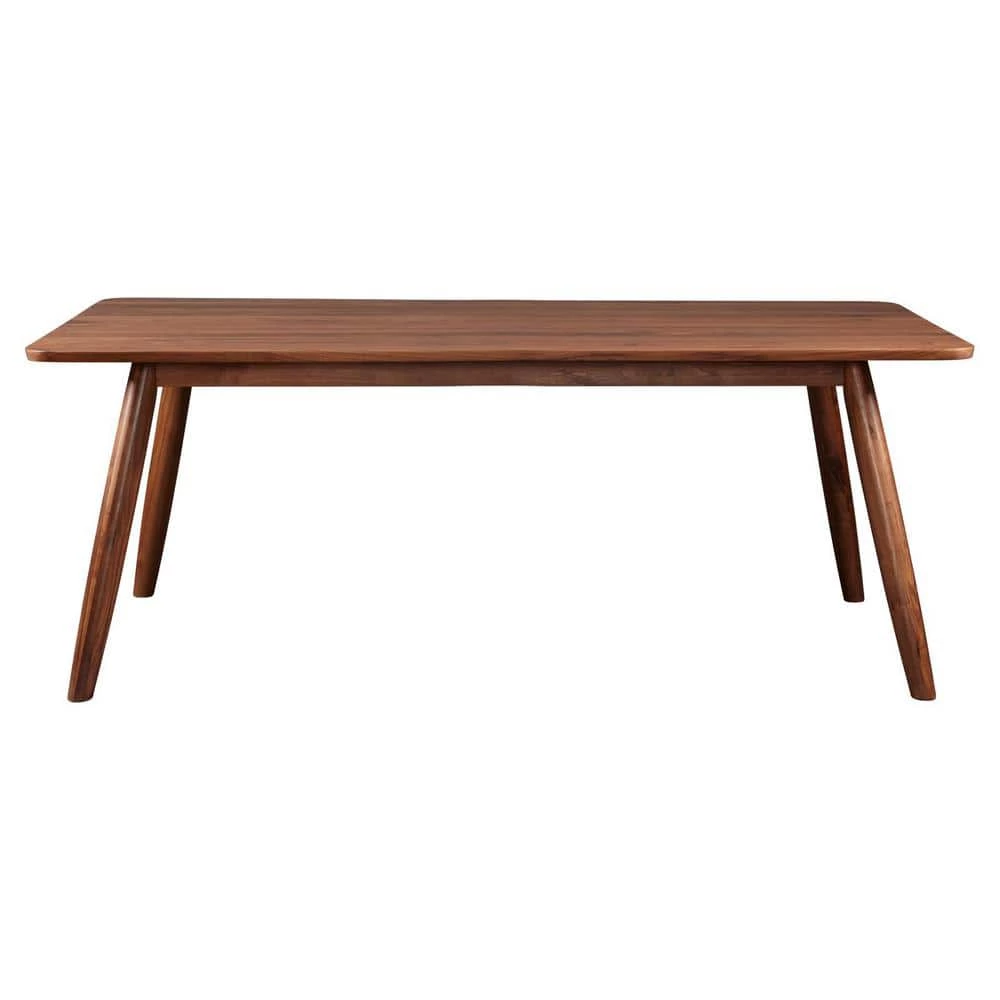 60 in. L x 35 in. W x 29.5 in. H Mid-Century Style Rectangular Solid Wood Walnut Dining Table with Rounded Corners by Nyhus 3 60 in. L x 35 in. W x 29.5 in. H Mid-Century Style Rectangular Solid Wood Walnut Dining Table with Rounded Corners by Nyhus