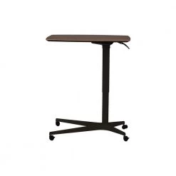 27.5 in. Rectangular Walnut / Black Lift Table Laptop Desk with Locking Casters by Nyhus
