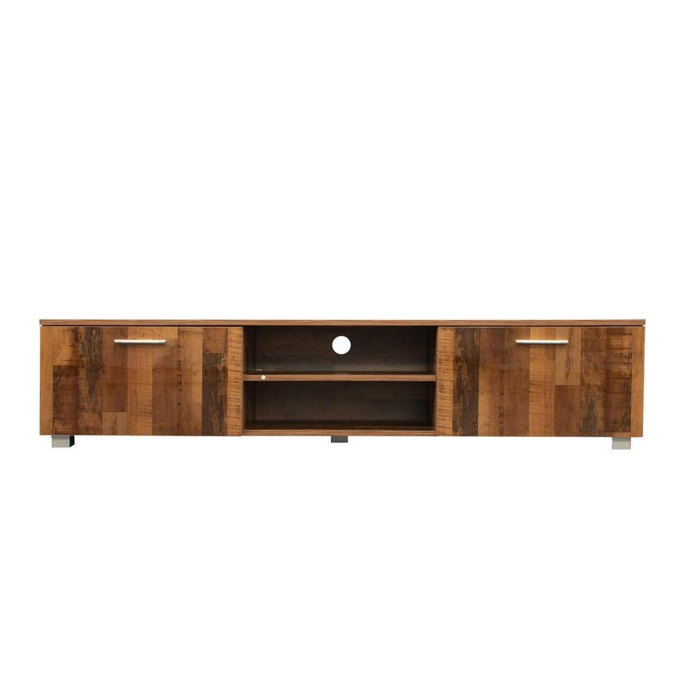 63 in. Wooden Walnut Media TV Stand TV Console with Storage Doors Fits TV's up to 70 in. for Living Room by sumyeg 14 63 in. Wooden Walnut Media TV Stand TV Console with Storage Doors Fits TV's up to 70 in. for Living Room by sumyeg - Image 12