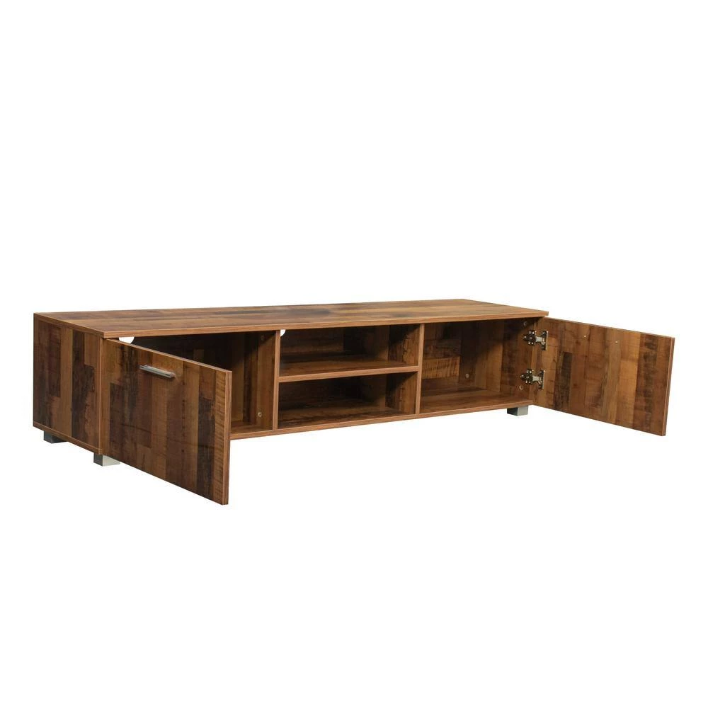 63 in. Wooden Walnut Media TV Stand TV Console with Storage Doors Fits TV's up to 70 in. for Living Room by sumyeg 9 63 in. Wooden Walnut Media TV Stand TV Console with Storage Doors Fits TV's up to 70 in. for Living Room by sumyeg - Image 7