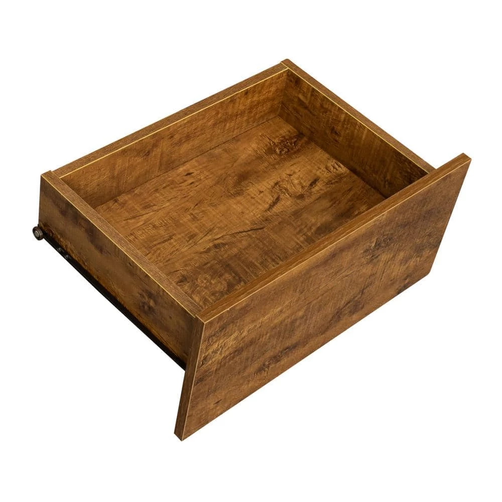 47.24 in. Wood Walnut UP and Down WALL-MOUNTED TV Stand Cabinet TV Console with 3-Drawers and LED Lights by sumyeg 10 47.24 in. Wood Walnut UP and Down WALL-MOUNTED TV Stand Cabinet TV Console with 3-Drawers and LED Lights by sumyeg - Image 8