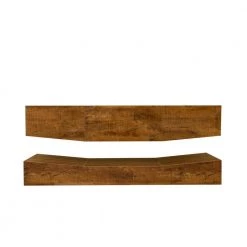 47.24 in. Wood Walnut UP and Down WALL-MOUNTED TV Stand Cabinet TV Console with 3-Drawers and LED Lights by sumyeg