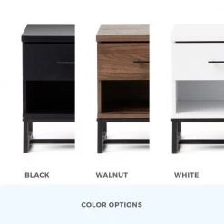 Eleanor 1-Drawer White Contemporary Nightstand 20 in. H x 20 in. W x 16 in. L by Brookside 18 Eleanor 1-Drawer White Contemporary Nightstand 20 in. H x 20 in. W x 16 in. L by Brookside -Cheap sumyeg Store white brookside nightstands bs0004ns100wh 1f 1000