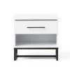 Eleanor 1-Drawer White Contemporary Nightstand 20 in. H x 20 in. W x 16 in. L by Brookside 1 Eleanor 1-Drawer White Contemporary Nightstand 20 in. H x 20 in. W x 16 in. L by Brookside -Cheap sumyeg Store white brookside nightstands bs0004ns100wh 64 1000