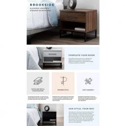 Eleanor 1-Drawer White Contemporary Nightstand 20 in. H x 20 in. W x 16 in. L by Brookside 16 Eleanor 1-Drawer White Contemporary Nightstand 20 in. H x 20 in. W x 16 in. L by Brookside -Cheap sumyeg Store white brookside nightstands bs0004ns100wh 66 1000