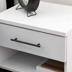 Eleanor 1-Drawer White Contemporary Nightstand 20 in. H x 20 in. W x 16 in. L by Brookside 21 Eleanor 1-Drawer White Contemporary Nightstand 20 in. H x 20 in. W x 16 in. L by Brookside -Cheap sumyeg Store white brookside nightstands bs0004ns100wh 76 1000