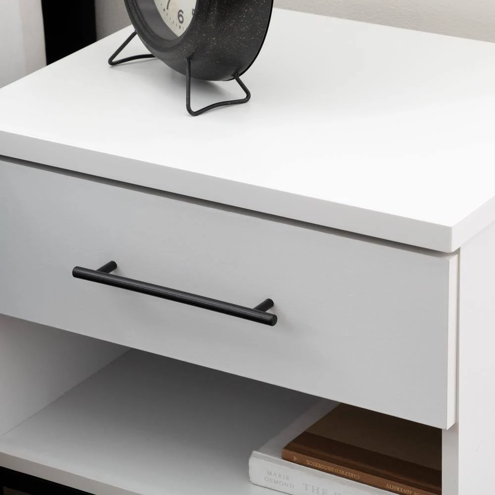 Eleanor 1-Drawer White Contemporary Nightstand 20 in. H x 20 in. W x 16 in. L by Brookside 11 Eleanor 1-Drawer White Contemporary Nightstand 20 in. H x 20 in. W x 16 in. L by Brookside - Image 9