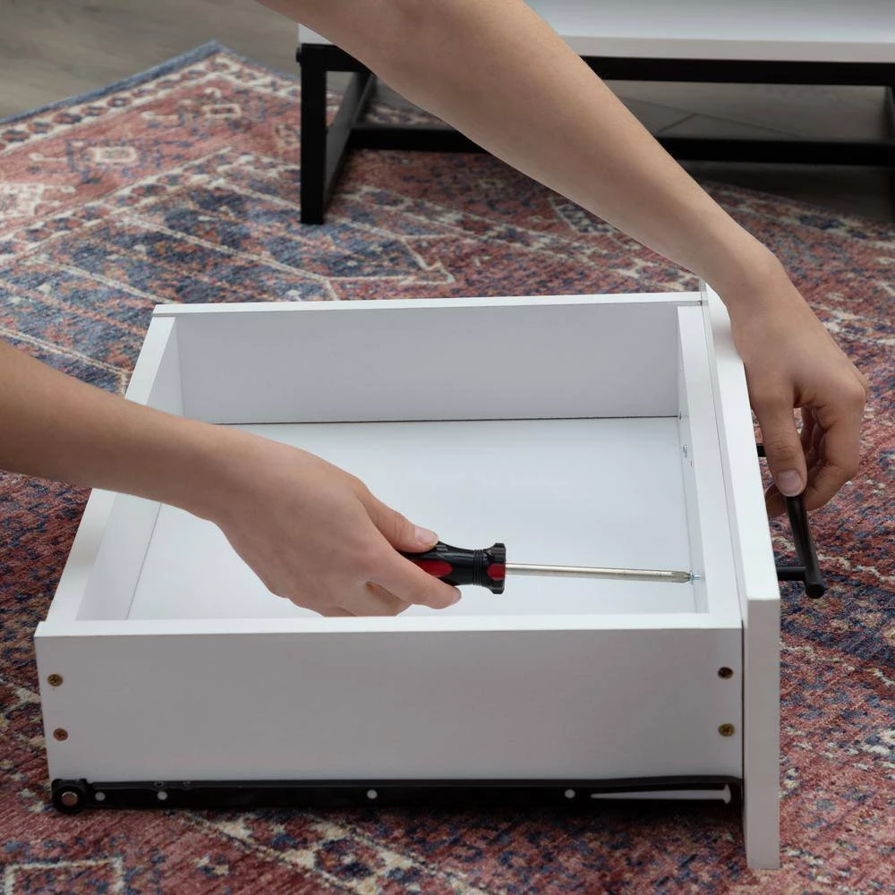 Eleanor 1-Drawer White Contemporary Nightstand 20 in. H x 20 in. W x 16 in. L by Brookside 12 Eleanor 1-Drawer White Contemporary Nightstand 20 in. H x 20 in. W x 16 in. L by Brookside - Image 10