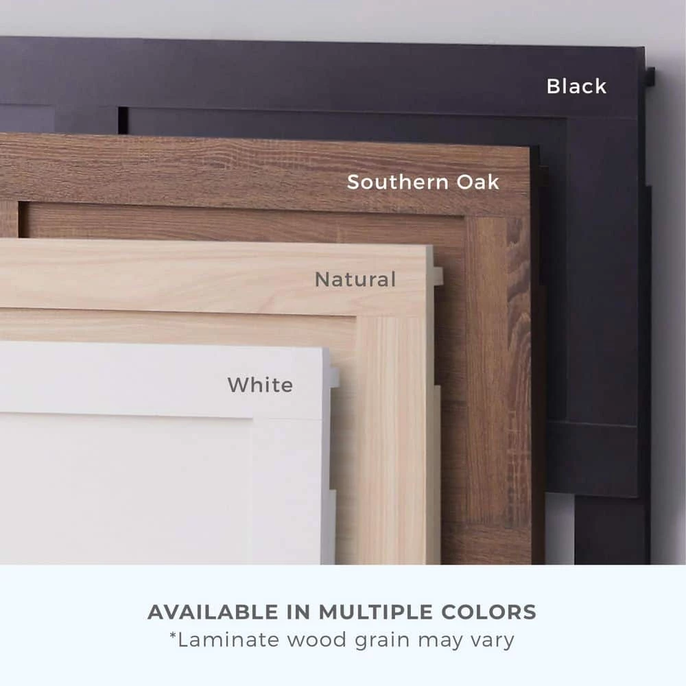 Penny White Wood Frame Queen Platform Bed with Double Framed Wood Headboard by Brookside 6 Penny White Wood Frame Queen Platform Bed with Double Framed Wood Headboard by Brookside - Image 4