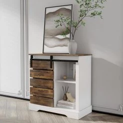 White and Dark Oak Wood Buffet Sideboard Modern Storage Cabinet with Sliding Barn Door by sumyeg 15 White and Dark Oak Wood Buffet Sideboard Modern Storage Cabinet with Sliding Barn Door by sumyeg -Cheap sumyeg Store white dark oak sumyeg sideboards buffet tables sg 331jf3048 31 1000