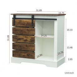 White and Dark Oak Wood Buffet Sideboard Modern Storage Cabinet with Sliding Barn Door by sumyeg 14 White and Dark Oak Wood Buffet Sideboard Modern Storage Cabinet with Sliding Barn Door by sumyeg -Cheap sumyeg Store white dark oak sumyeg sideboards buffet tables sg 331jf3048 44 1000