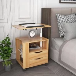 Freestanding Wooden Swivel Top Nightstand Cabinet End Table with 2-Drawers and Open Shelves (White Maple) by sumyeg 17 Freestanding Wooden Swivel Top Nightstand Cabinet End Table with 2-Drawers and Open Shelves (White Maple) by sumyeg -Cheap sumyeg Store white maple sumyeg accent cabinets sg 331jf8756 31 1000