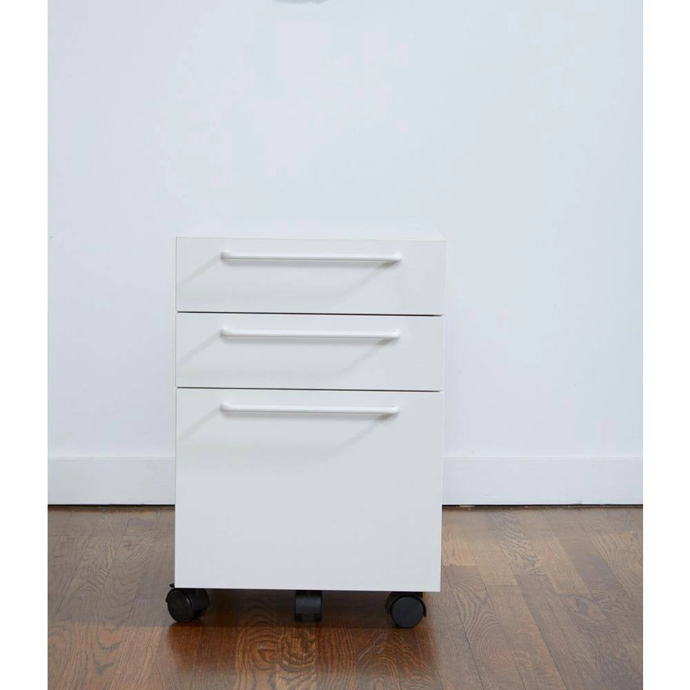 Alaida 16 in. W 3-Drawer White Vertical Filing Cabinet by Nyhus 8 Alaida 16 in. W 3-Drawer White Vertical Filing Cabinet by Nyhus - Image 6
