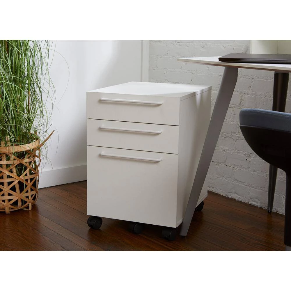 Alaida 16 in. W 3-Drawer White Vertical Filing Cabinet by Nyhus 5 Alaida 16 in. W 3-Drawer White Vertical Filing Cabinet by Nyhus - Image 3