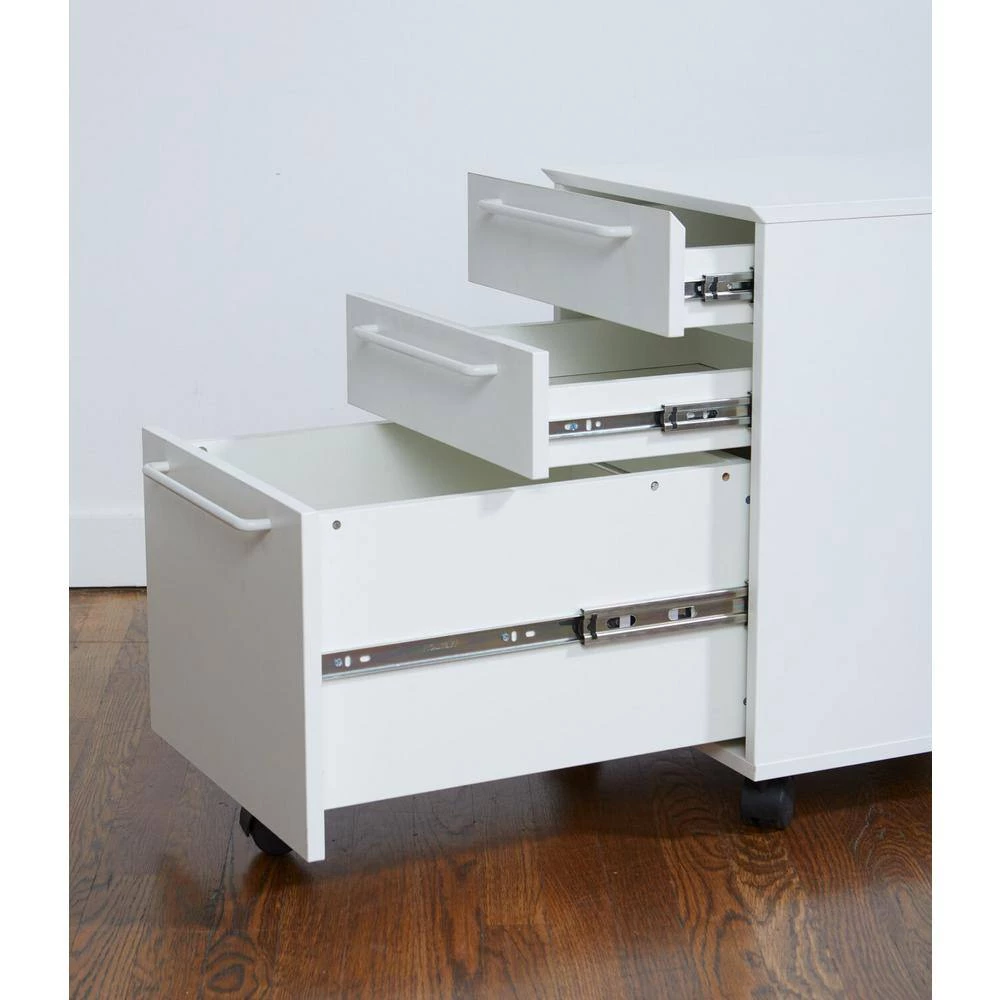 Alaida 16 in. W 3-Drawer White Vertical Filing Cabinet by Nyhus 6 Alaida 16 in. W 3-Drawer White Vertical Filing Cabinet by Nyhus - Image 4