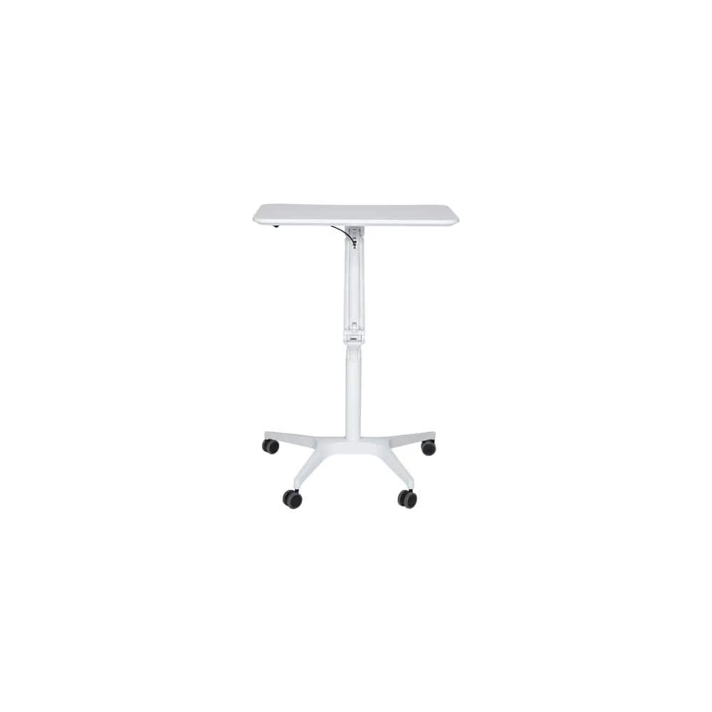 30 in. Height Adjustable Mobile Laptop Desk, White Lacquered Aluminum Base with MDF Top by Nyhus 4 30 in. Height Adjustable Mobile Laptop Desk, White Lacquered Aluminum Base with MDF Top by Nyhus - Image 2