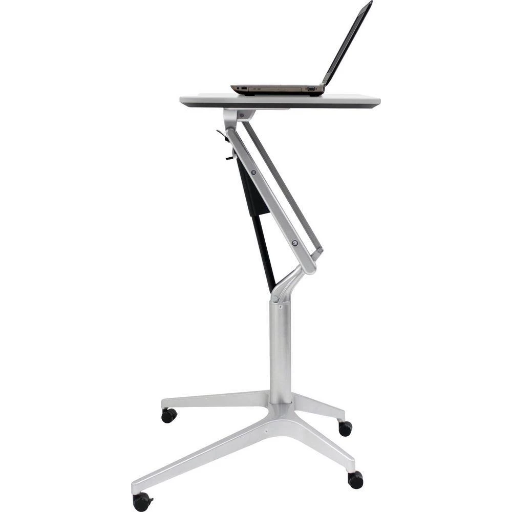 30 in. Height Adjustable Mobile Laptop Desk, White Lacquered Aluminum Base with MDF Top by Nyhus 9 30 in. Height Adjustable Mobile Laptop Desk, White Lacquered Aluminum Base with MDF Top by Nyhus - Image 7