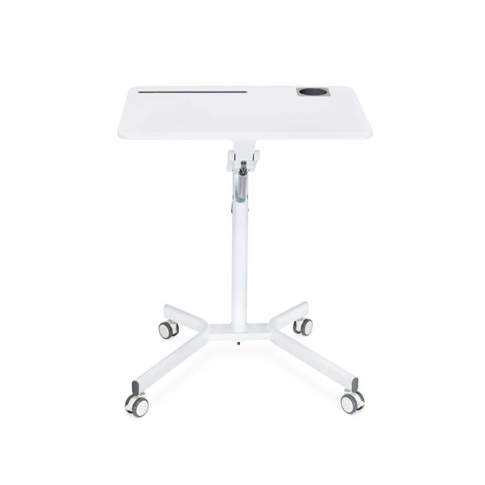 27.5 in. Mobile Workpad Modern Style Adjustable Height White PVC Laptop Desk by Nyhus 3 27.5 in. Mobile Workpad Modern Style Adjustable Height White PVC Laptop Desk by Nyhus