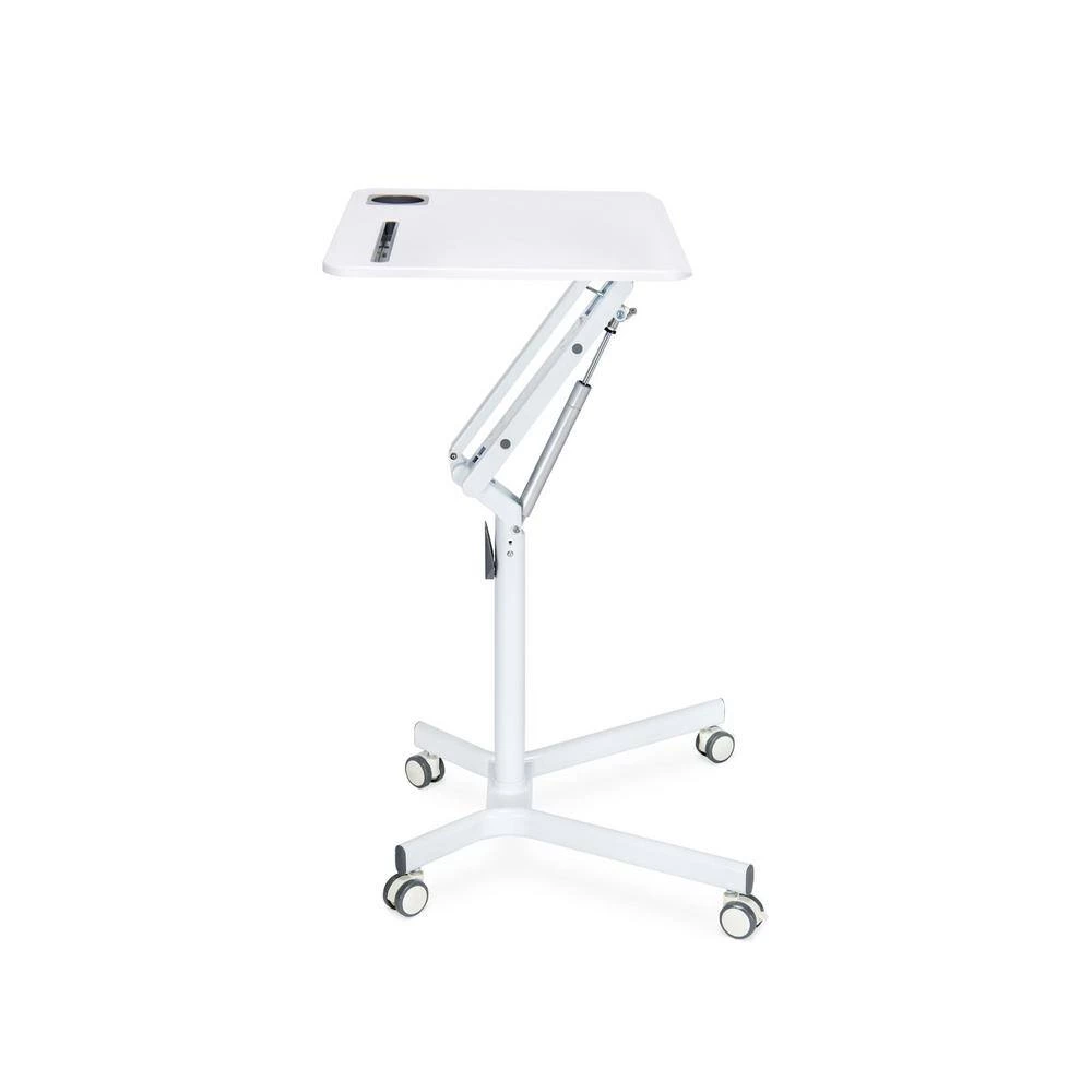 27.5 in. Mobile Workpad Modern Style Adjustable Height White PVC Laptop Desk by Nyhus 4 27.5 in. Mobile Workpad Modern Style Adjustable Height White PVC Laptop Desk by Nyhus - Image 2