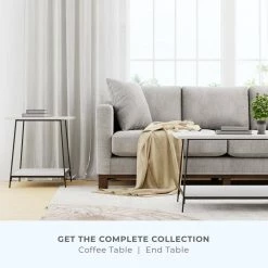 Eliza 22 in. White Oak Rectangle Metal and Wood End Table with Storage Shelf by Brookside 17 Eliza 22 in. White Oak Rectangle Metal and Wood End Table with Storage Shelf by Brookside -Cheap sumyeg Store white oak brookside end side tables bs0001ent00wh 44 1000