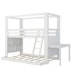 White Twin Over Full Reinforced Structure Solid Wood Bunk Beds with Desk Storage Shelves for Kids Teens by Polibi 1 White Twin Over Full Reinforced Structure Solid Wood Bunk Beds with Desk Storage Shelves for Kids Teens by Polibi -Cheap sumyeg Store white polibi bunk beds mb rssbbd w 64 1000