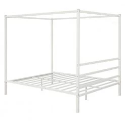 Metal Framed Classic Design Queen White Canopy Platform Bed with Headboard 63 in. W x 73.2 in. H by Polibi 15 Metal Framed Classic Design Queen White Canopy Platform Bed with Headboard 63 in. W x 73.2 in. H by Polibi -Cheap sumyeg Store white polibi canopy beds rs mfcpb w c3 1000