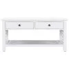 41.70 in. White Rectangle Wood Coffee Table With 2 drawers for Living room by Polibi 2 41.70 in. White Rectangle Wood Coffee Table With 2 drawers for Living room by Polibi -Cheap sumyeg Store white polibi coffee tables rs 417wrct 64 1000