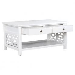 41.70 in. White Rectangle Wood Coffee Table With 2 drawers for Living room by Polibi -Cheap sumyeg Store white polibi coffee tables rs 417wrct c3 1000