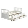 White Captain's Bed Twin Daybed with Trundle Bed and Storage Drawers (76 in. L x 43.5 in. W x 35.75 in. H) by Polibi 1 White Captain's Bed Twin Daybed with Trundle Bed and Storage Drawers (76 in. L x 43.5 in. W x 35.75 in. H) by Polibi -Cheap sumyeg Store white polibi daybeds rs ecbtdt wi 64 1000