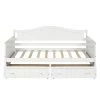 White Twin Wooden Daybed with 2 drawers (78.2 in. L x 42.3 in. W x 35.4 in. H) by Polibi -Cheap sumyeg Store white polibi daybeds rs twdtd w 64 1000