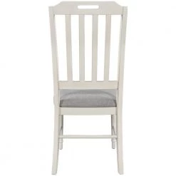18.5 in. W 4-Piece Farmhouse White Frame Dining Chairs with High Back, Gray Fabric Padded by Polibi -Cheap sumyeg Store white polibi dining chairs rs pfwfdc 66 1000